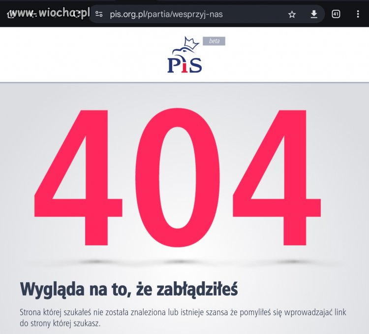 No i stało się. Oficjalna strona PIS. 