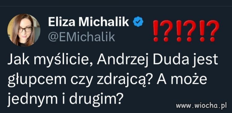 Eliza zadaje pytanie. Jak zawsze celne ...