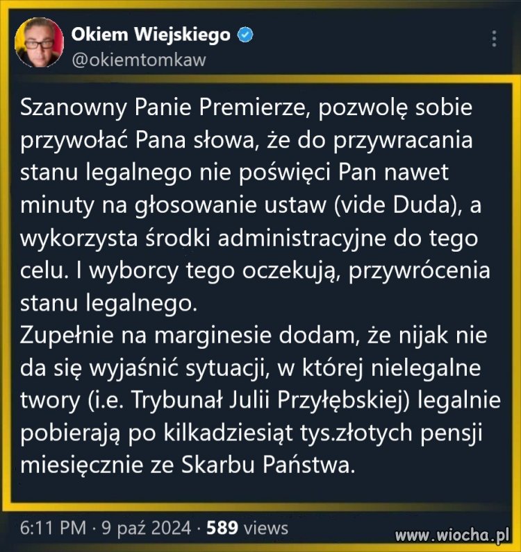 Czas na przywrócenie stanu legalnego