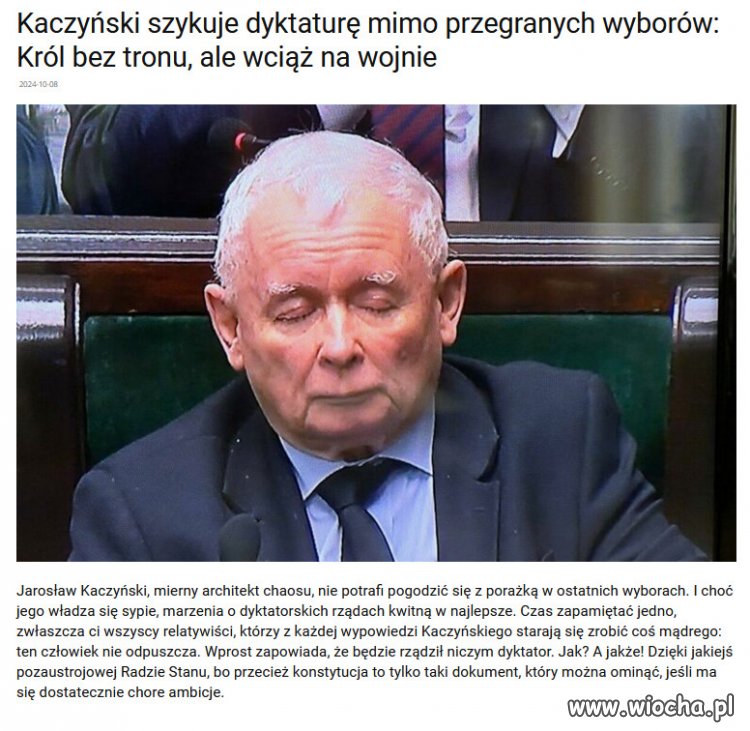 Kaczyński nie ukrywa już, że demokracja to dla niego przeszkoda