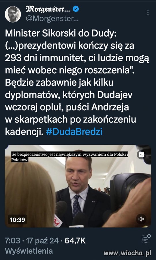 Może być ciekawie. Dudu w skarpetkach !