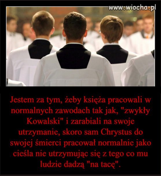 Jezus nie zbierał na tace i nie żebrał po domach..