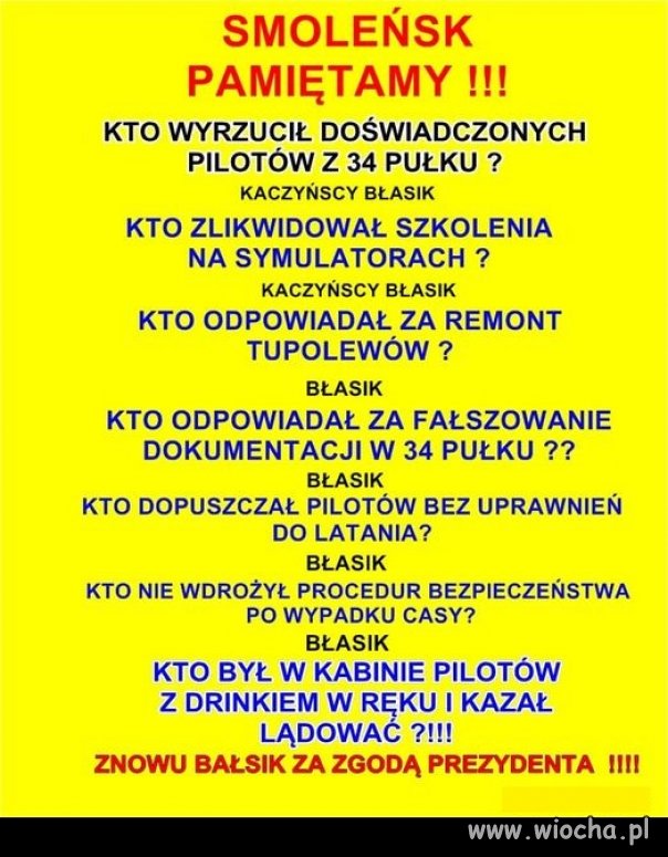 Trzeba o tym pamiętać ...