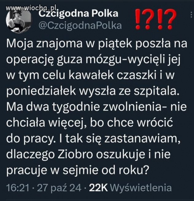 Ziobro ty miękka fajo