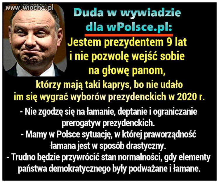 Kro mówi,że to prezydent