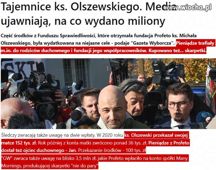 3 miliony na skarpetki, setki tysięcy dla rodziców