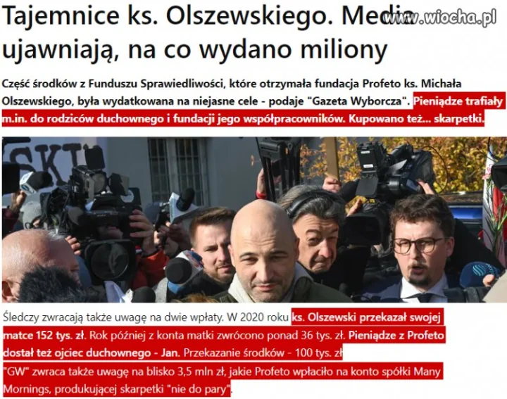 3 miliony na skarpetki, setki tysięcy dla rodziców