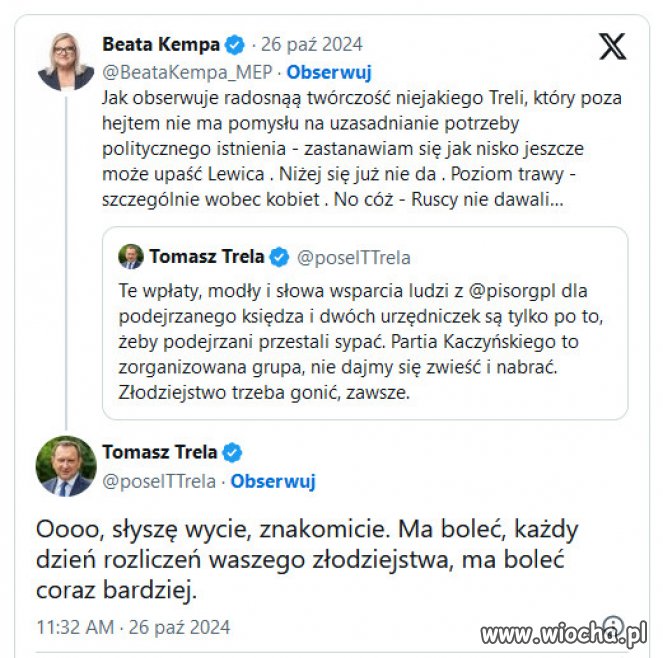 Kmioty PiSu sa niczym, bez poparcia z ambony!