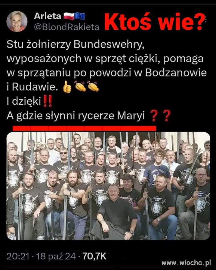 Gdzie są rycerze Maryi ?  Ktoś wie ?