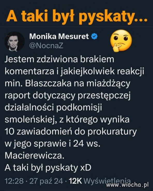 Błaszczak żyjesz tam?