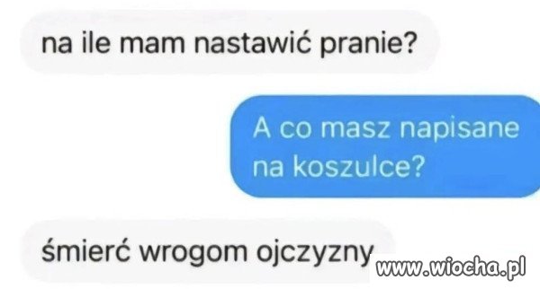 Pranie i pytanie "rzołnieża" bąkiewicza. 