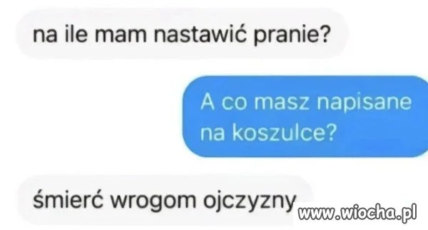 Pranie i pytanie "rzołnieża" bąkiewicza. 