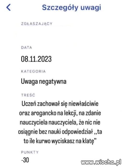 Uwaga z dzienniczka 