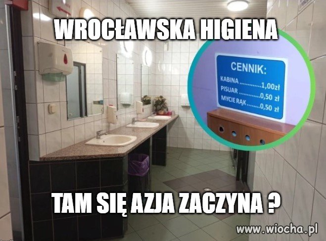Dopłata za umycie rąk w ubikacji