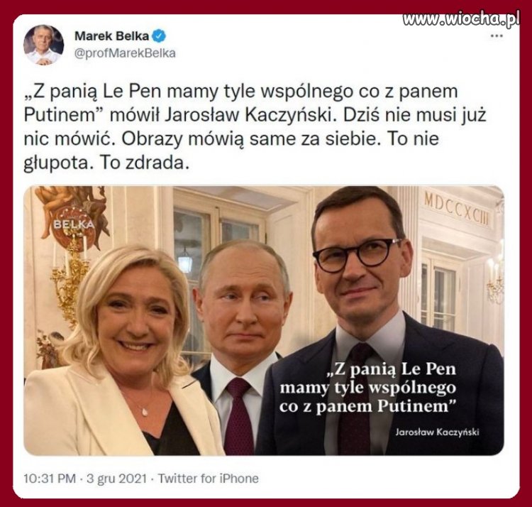Tak to zdrada, tylko jeszcze bez aresztowań... 