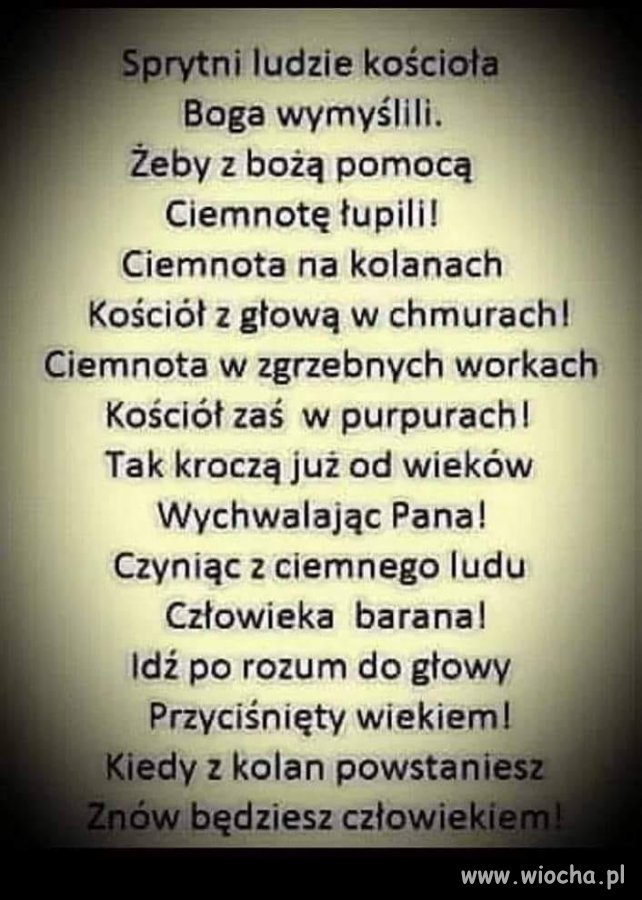 Powstań z kolan. Bądź człowiekiem !