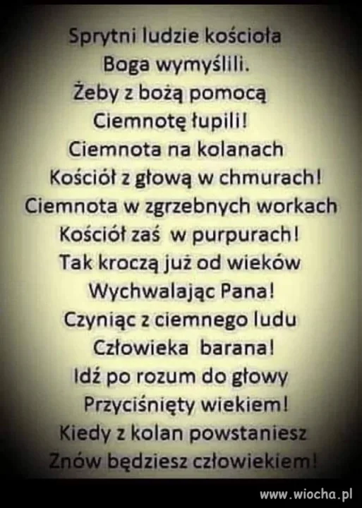 Powstań z kolan. Bądź człowiekiem !