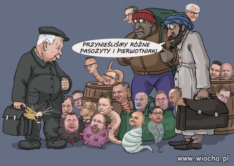 Wszystkie pasozyty i szkodniki Kaczynskiego, ksywa "elyty"!.