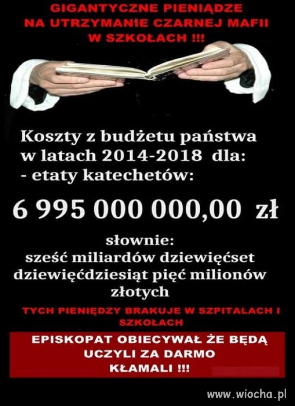 Dość już łożenia z budżetu na czarną mafię !