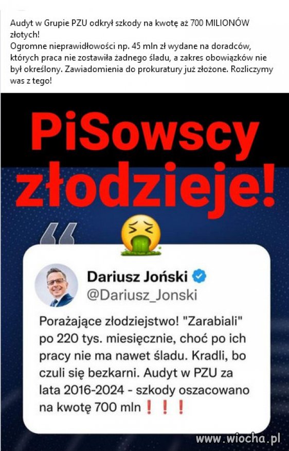 Kłamstwa i złodziejstwo to był program polityczny mafii PiSu!