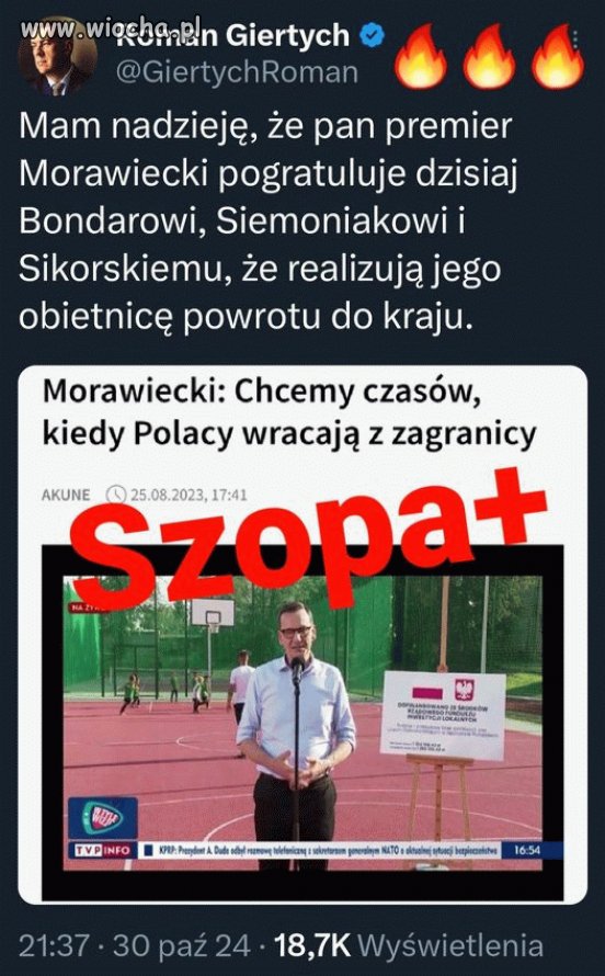 Romek jak zawsze w punkt