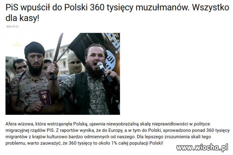 PiS robił to dla kasy, jak wszystko inne...