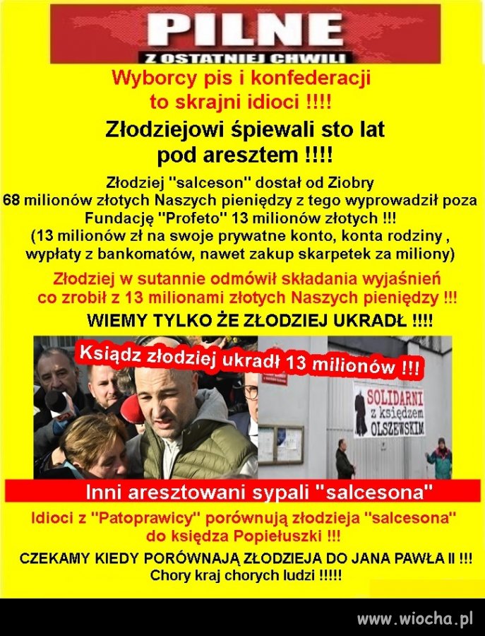 Jakoś mnie to nie dziwi. To przecież ich święty...
