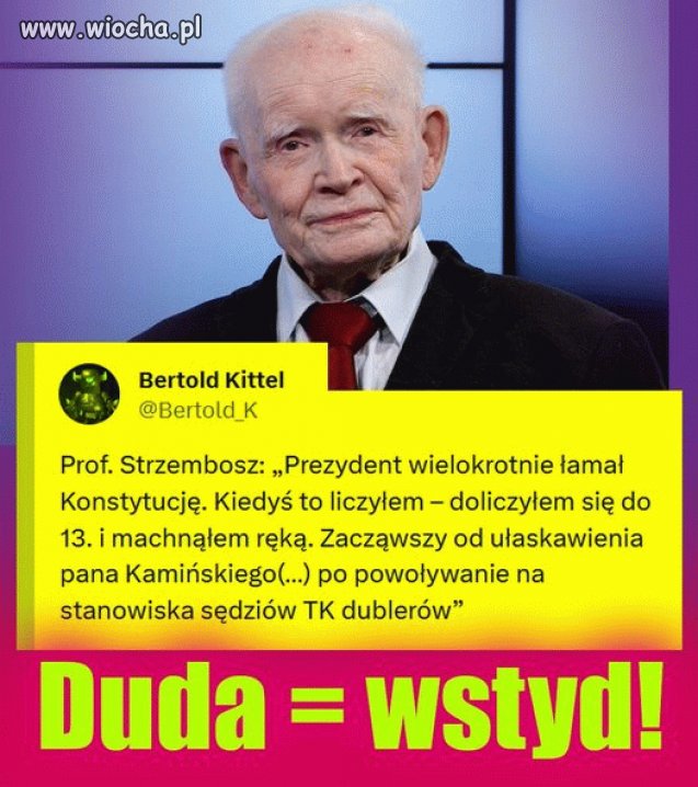 Duda to hańba dla Polski
