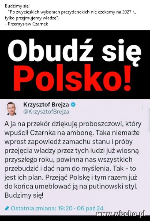 Czarnek puścił "farbę" w kościele, o planach PiSu!