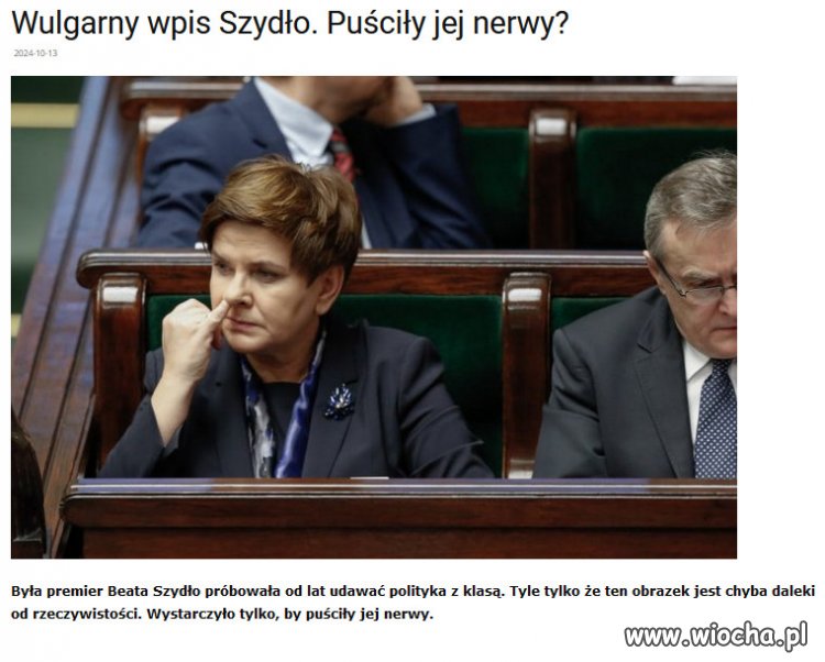 Szydlo mimo stylingu za dziesiatki tysiecy, dalej oborowa!