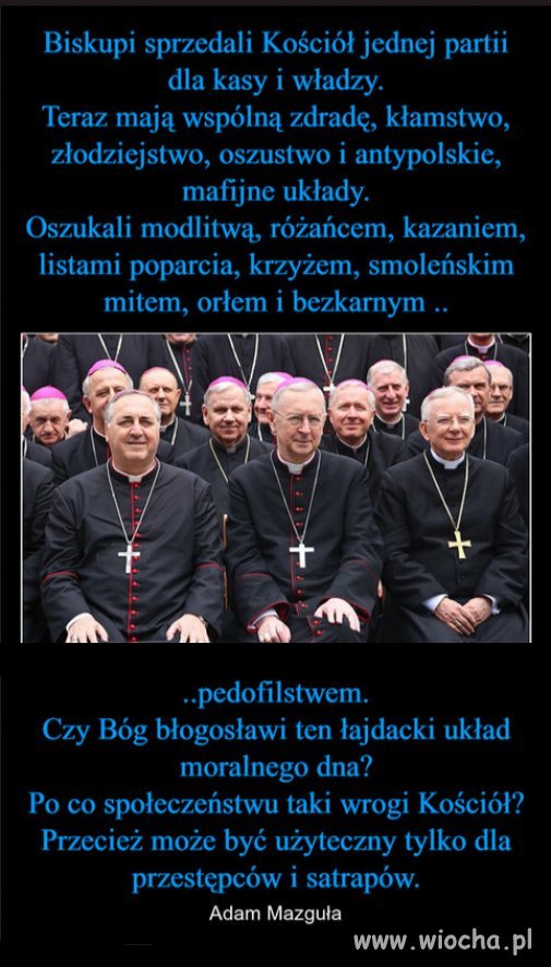 Kościół katolicki jest Polsce potrzebny jak rybie rower.