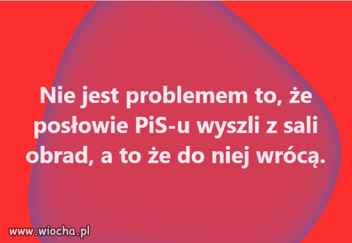 Jakość powietrza w Sejmie się poprawiła...bez PiSu