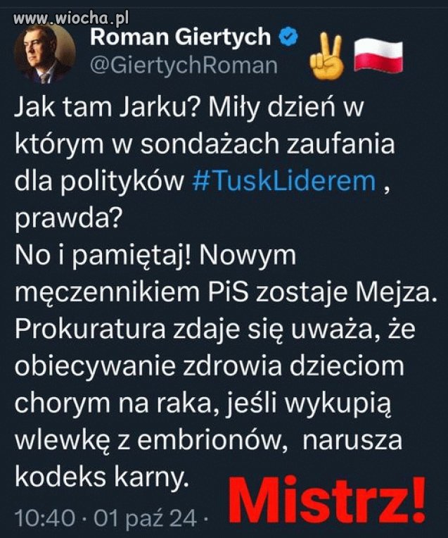 Roman jak zawsze celnie