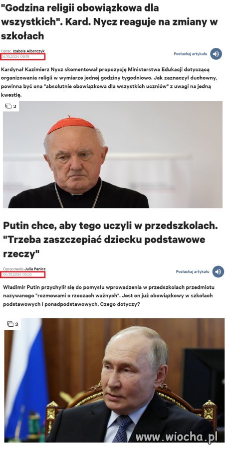 Przymusowe lekcje w szkołach