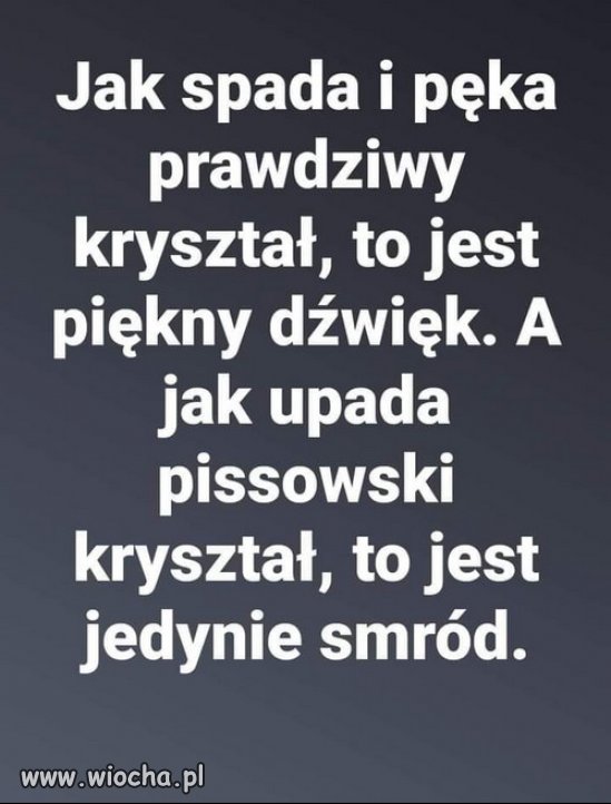 Po krysztalach PiSu Kaczynskiego, zostanie tylko SMRÓD