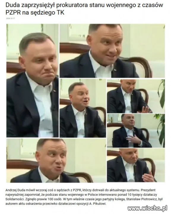 Wymowne! Duda, który opowiada farmazony o PZPR