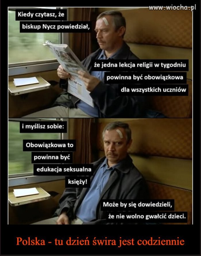 Przymusową kastrację księży by mógł zaproponować.