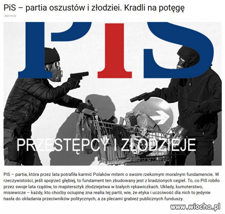 PiS nie tylko kradło, ale uczyniło z tego sztukę!