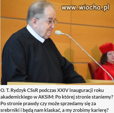 Rydzyk wie o czym mówi