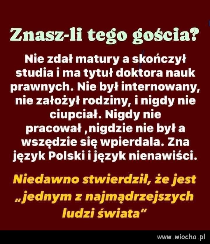Jakieś pomysły ?   Któż to może być ? 