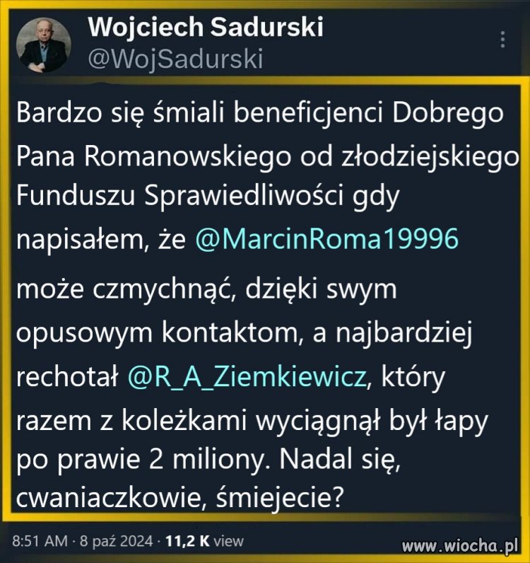 Muszę sprostować p. Profesorze. 