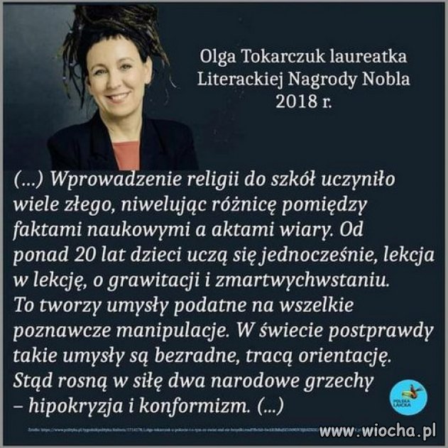 Religia nie jest nauka, to indoktrynacja sekty kosciola!