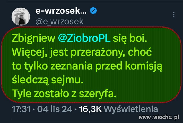 Czego się boisz Zbyniu ?