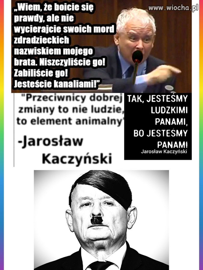 Kaczyński cytuje słowa Hitlera.