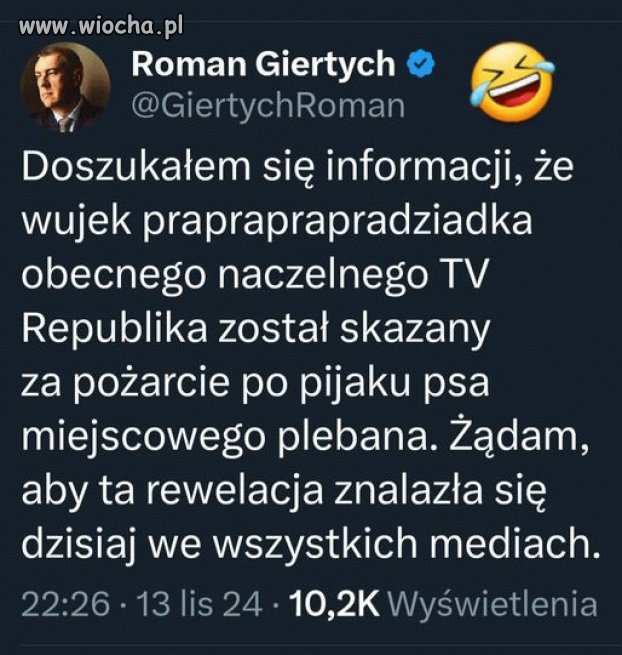 Roman jak zawsze celnie