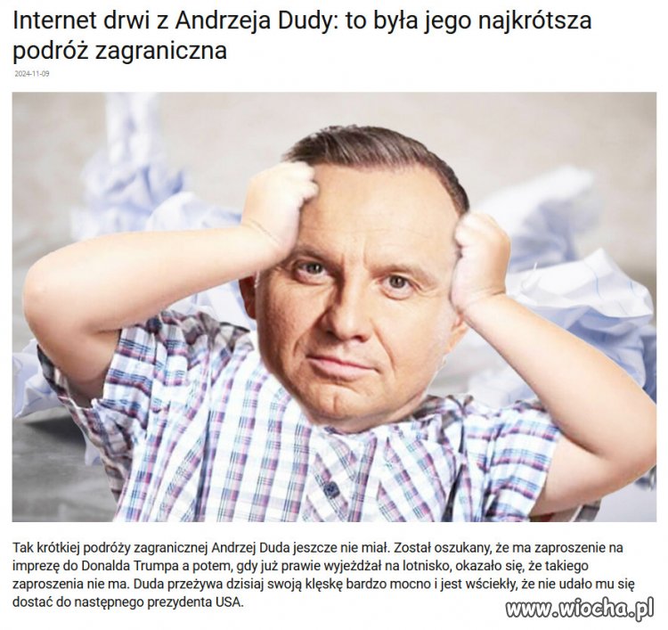 Trump zlał Dudę po całości. A Duda? Cóż, jak zwykle się popłakał.