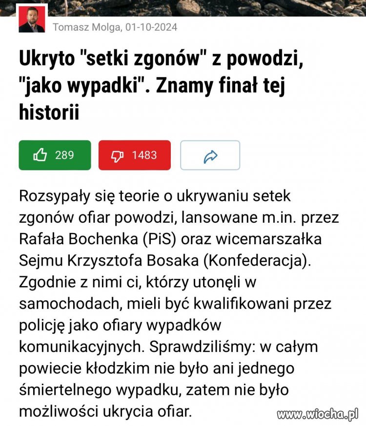 PiS wypłynął na powodzi? Nie sądzę!