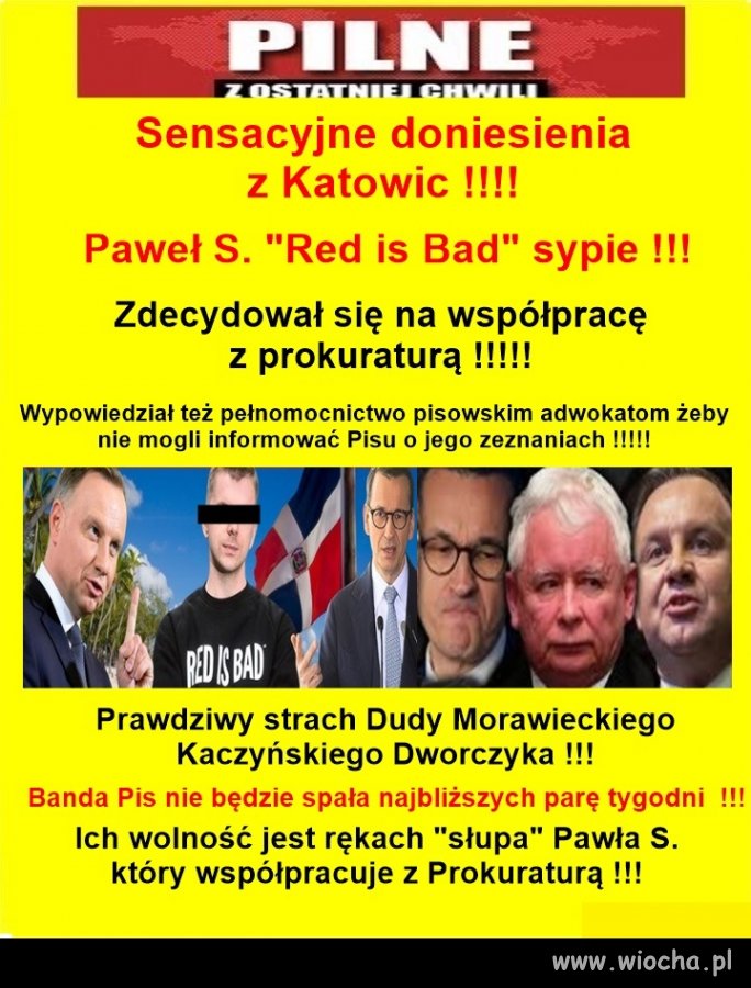 Matołuszek i jego banda są coraz mocniej zesrani 