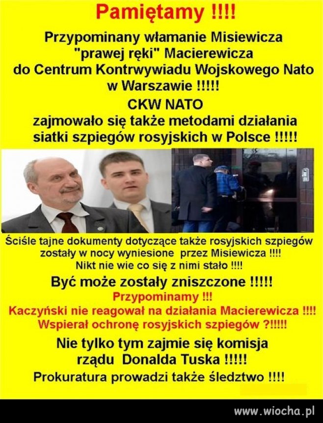 Dlaczego Macierewicz jeszcze chodzi wolny ?