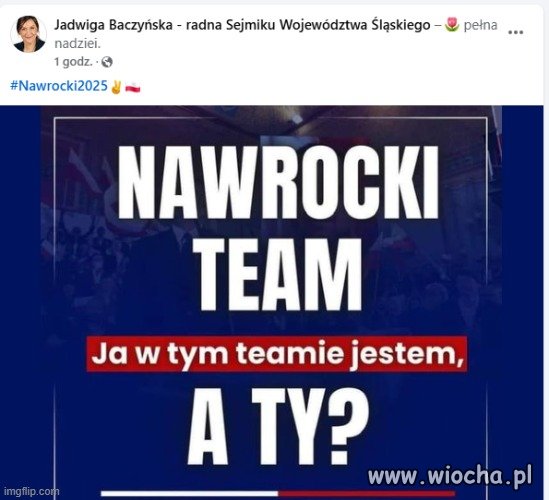 Niby  "Nawrocki Team"  a barwy  i stylistyka